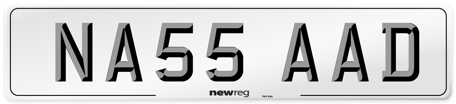 NA55 AAD Number Plate from New Reg